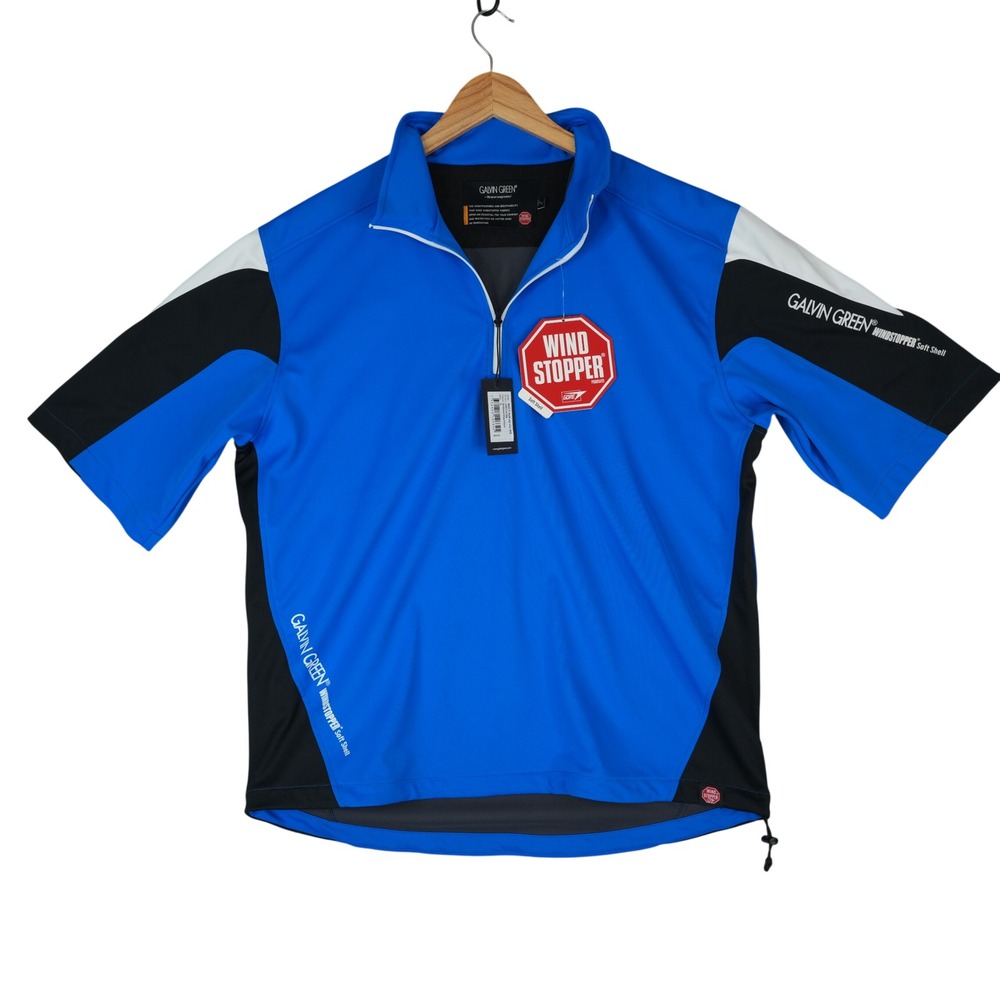 Galvin Green BOLT Half Zip Golf Pullover Mens Large Blue WINDSTOPPER Soft Shell